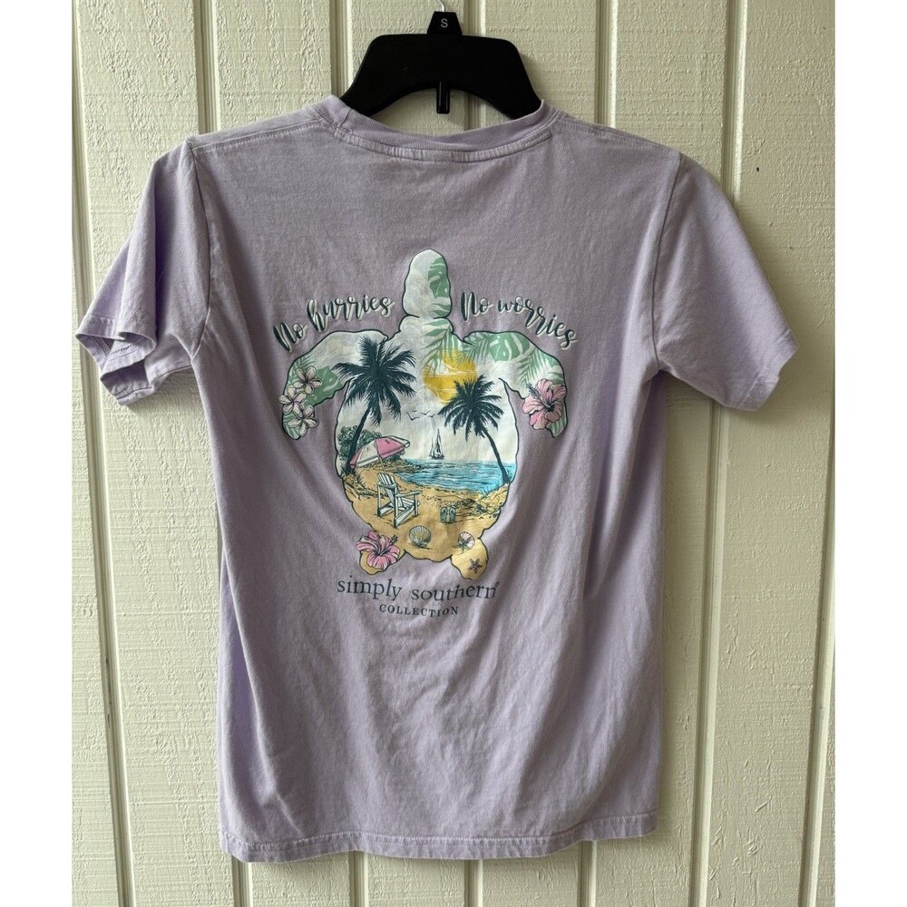 Simply Southern Collection Turtle Short Sleeve Crew Neck T-Shirt Youth Medium